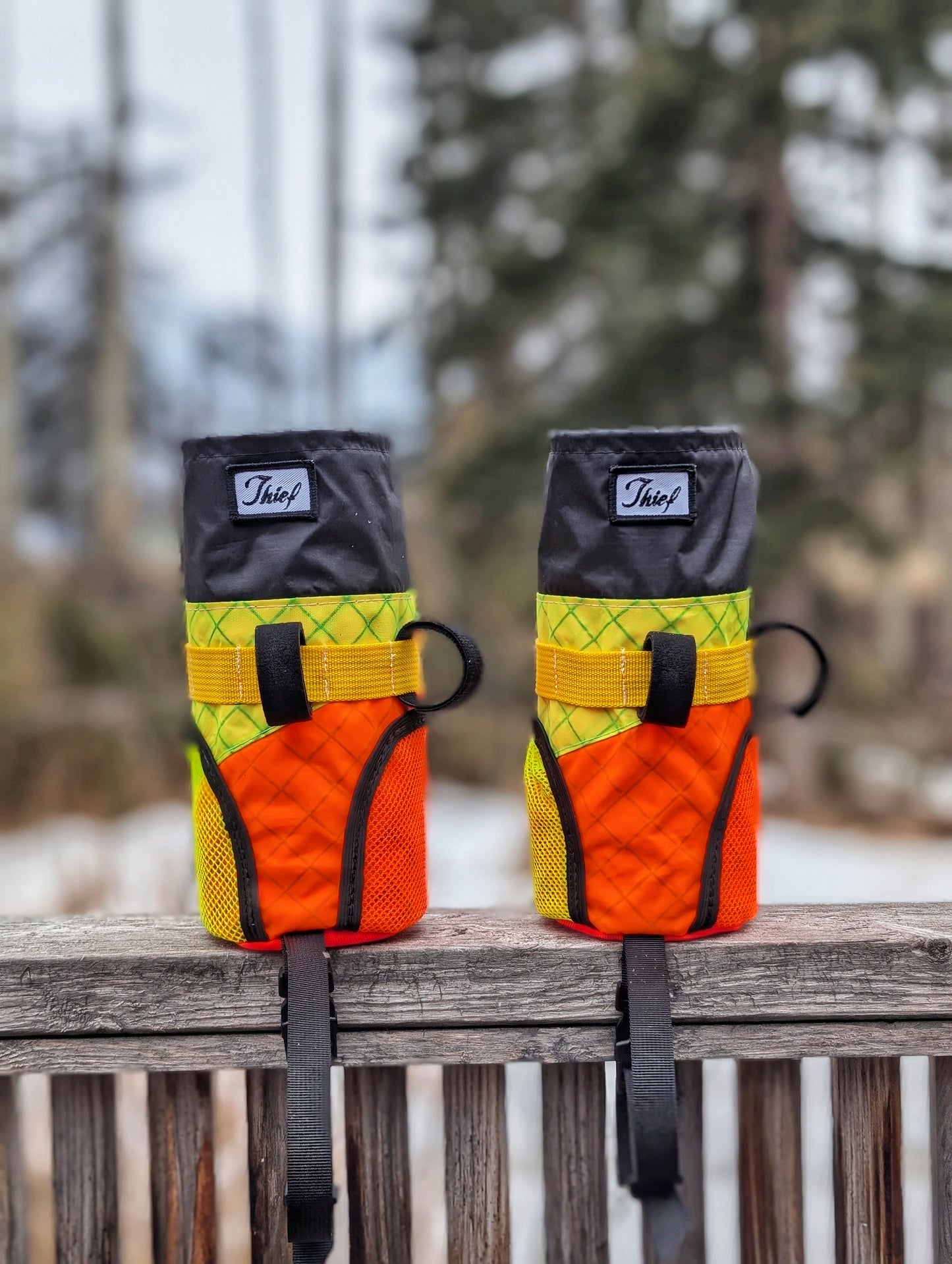 Watering Hole - Orange/Neon Yellow