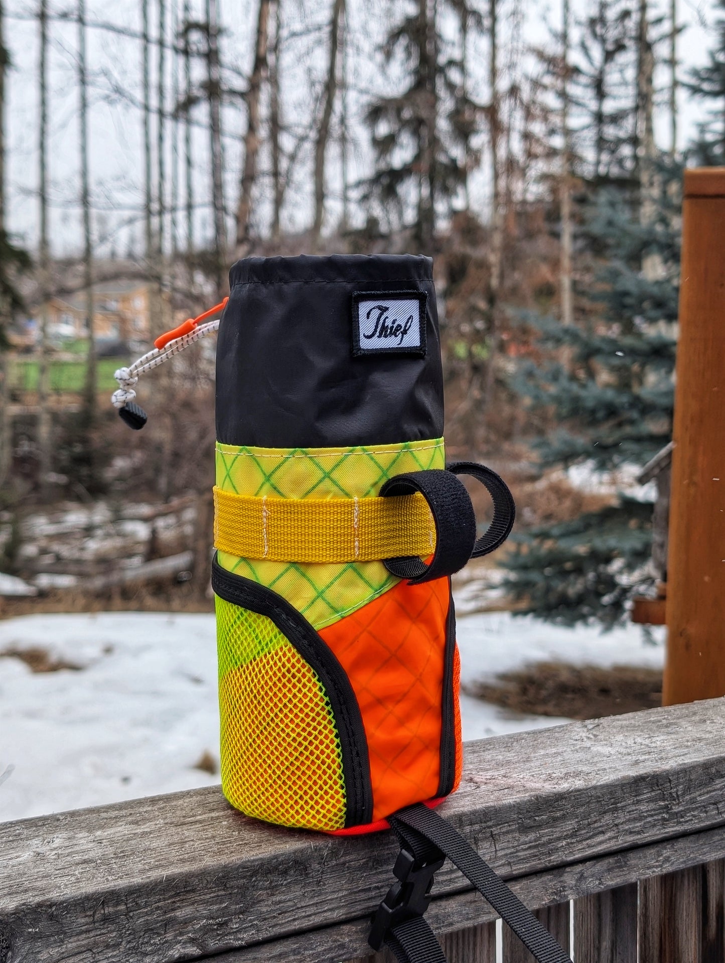 Watering Hole - Orange/Neon Yellow